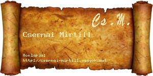 Csernai Mirtill névjegykártya
